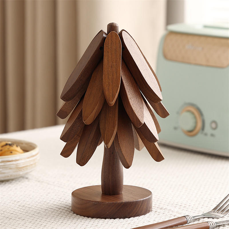 Креативная деревянная подставка под стакан в виде дерева, теплоизоляция, противоскользящие, противоожоговые коврики для чашек и напитков, многоразовые коврики для кастрюль и мисок, кухонные принадлежности