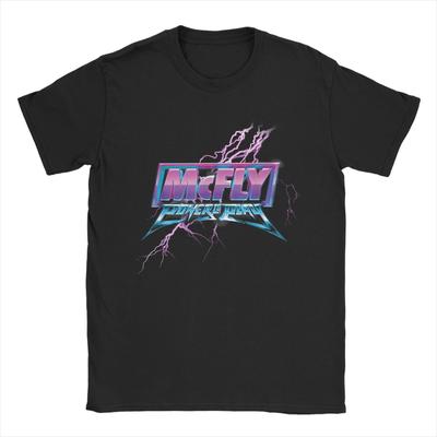 Мужская футболка McFly Power To Play Logo Awesome 100% Хлопковая футболка с коротким рукавом Поп-рок футболка с круглым вырезом Одежда Большой размер