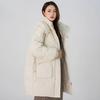 Women's Winter Mid Length High-end Down Jacket White Duck Down Oversize Loose Coat