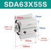Airtac Ultra-thin Pneumatic Cylinder SDA Series (63 to 100mm stroke)