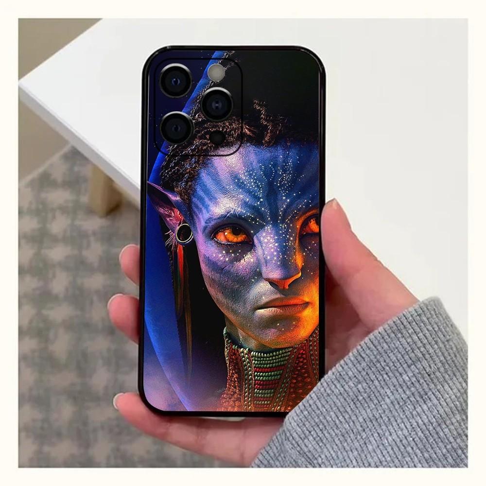 Чехол для телефона Film A-Avatar 2 для Apple iPhone 15, 14, 13, 12, 11, Pro, X, XS, Max, XR, Plus, Mini, Мягкий черный
