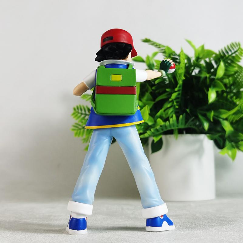 13cm/5.1in Pokemon Cartoon Anime Figure Trainer Xiao Chi Model Statue Pvc Desktop Decoration Children Toy Doll Christmas Gift