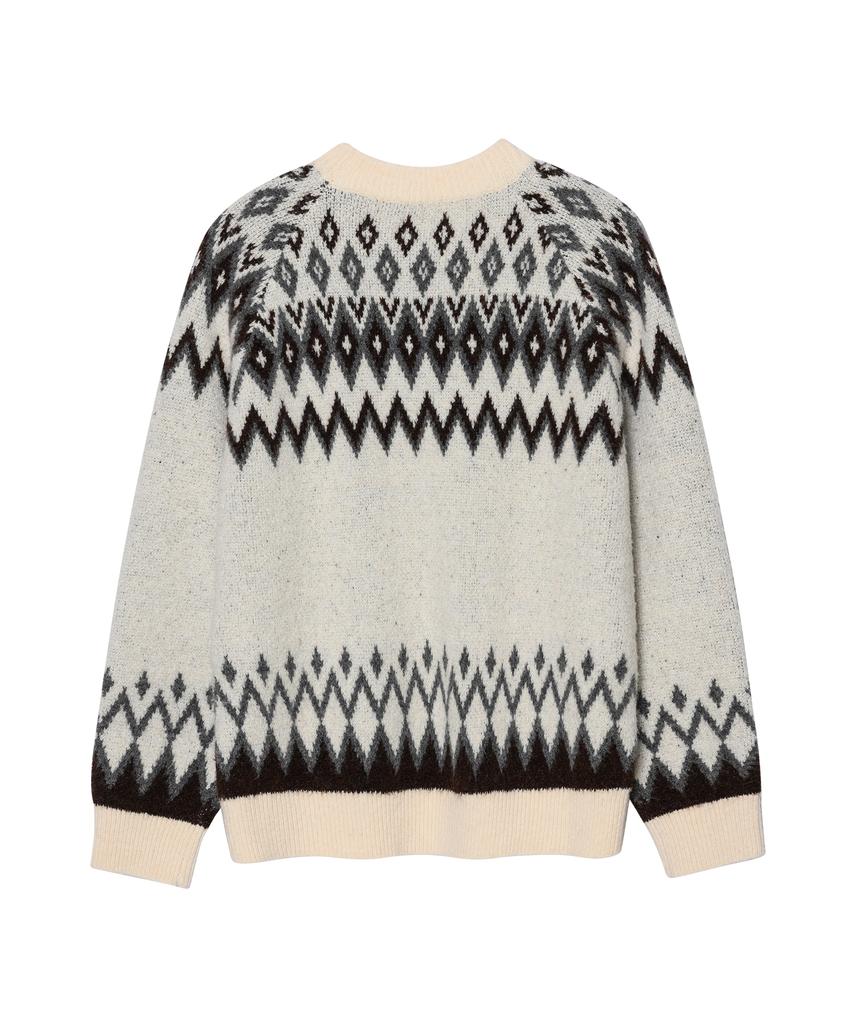 LEFTSEOUL Nordic Pattern Pullover [Ivory]