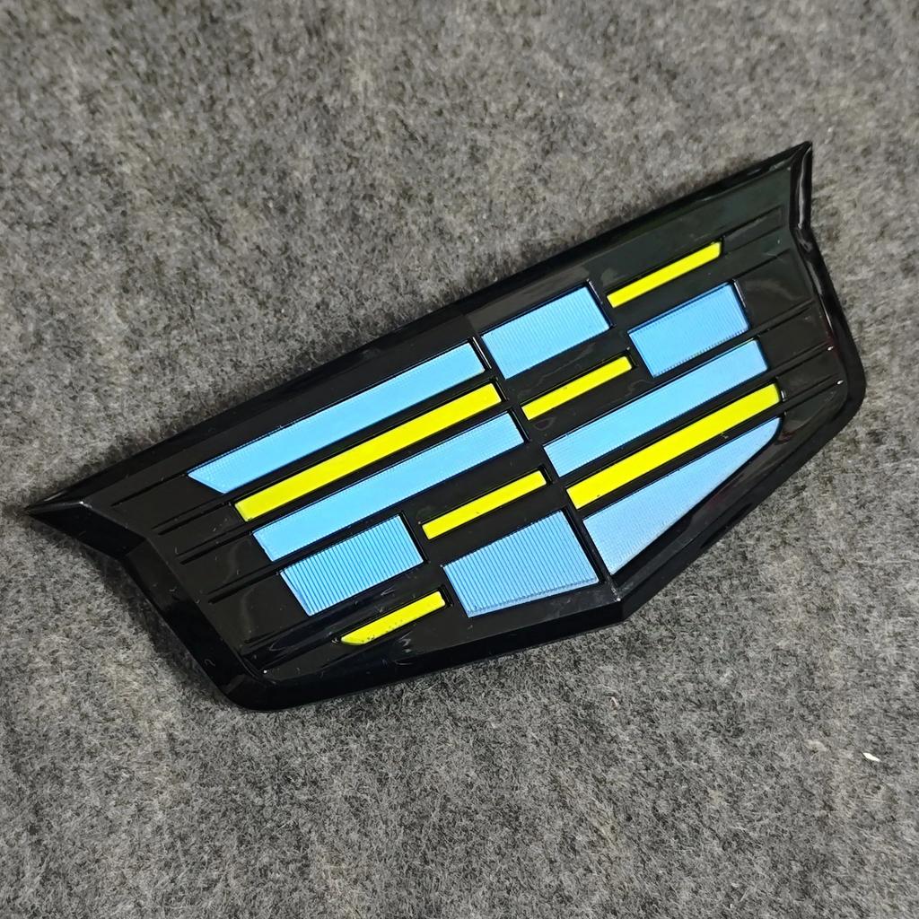 AABHY1 Metal New Car Front Hood Grille Emblem Rear Trunk Badge Cover for Cadillac CT4 CT5 XT5 XT6 XTS ATS-L Sticker Accessories