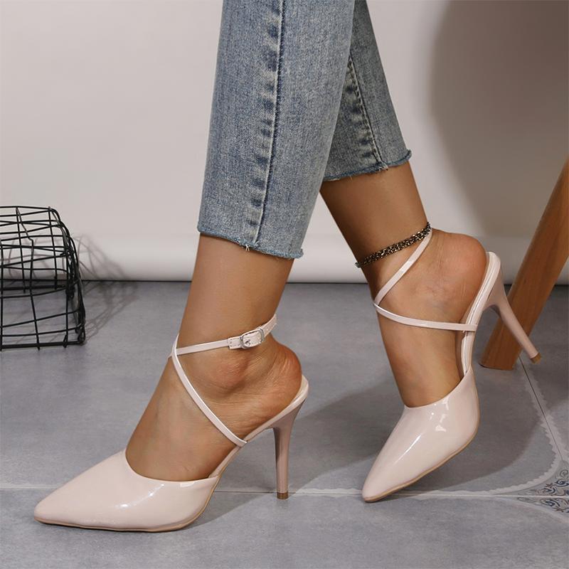 Модные женские босоножки с острым носком на высоком каблуке, сексуальная обувь, элегантные туфли-стилеты, женские летние шлепанцы 2025, новый тренд, Sandalias De Mujer