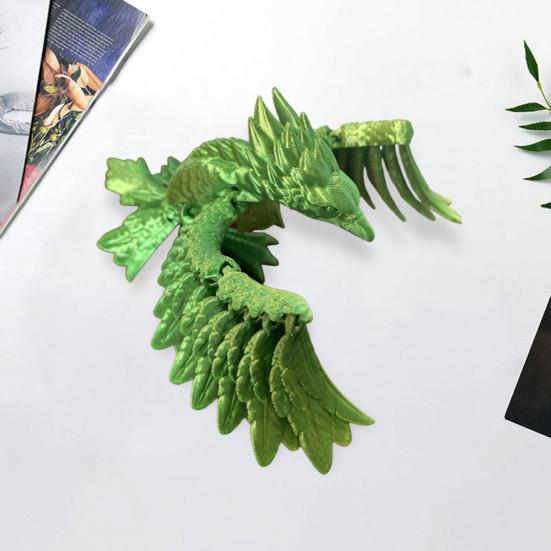 3D Printed Phoenix Figurine Movable Joints Colorful Bird Figure Articulated Animal