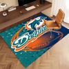 1pc Miami Dolphins logo Print Area Rug - Soft, Washable Non-Slip Indoor Mat, Living Room, Home Office Decorative Rug,Office Decorative