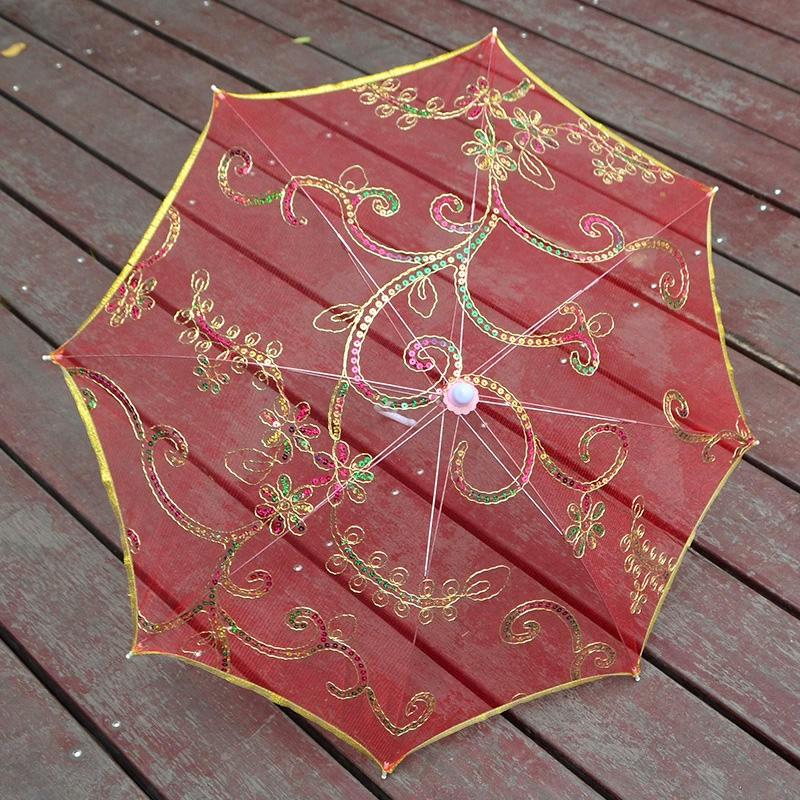 1PC Embroidered Photography Prop Toy Gifts For Girls Decorative Umbrella Dance Accessories Large Size Lace Umbrella