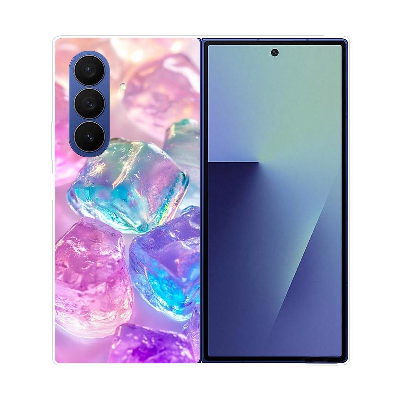 Чехол для Samsung Galaxy Z Fold 7 Мраморный Жесткий ПК Задняя Крышка Для Samsung Galaxy Z Fold7 ZFOLD7 Полностью Защитный Корпус Телефона