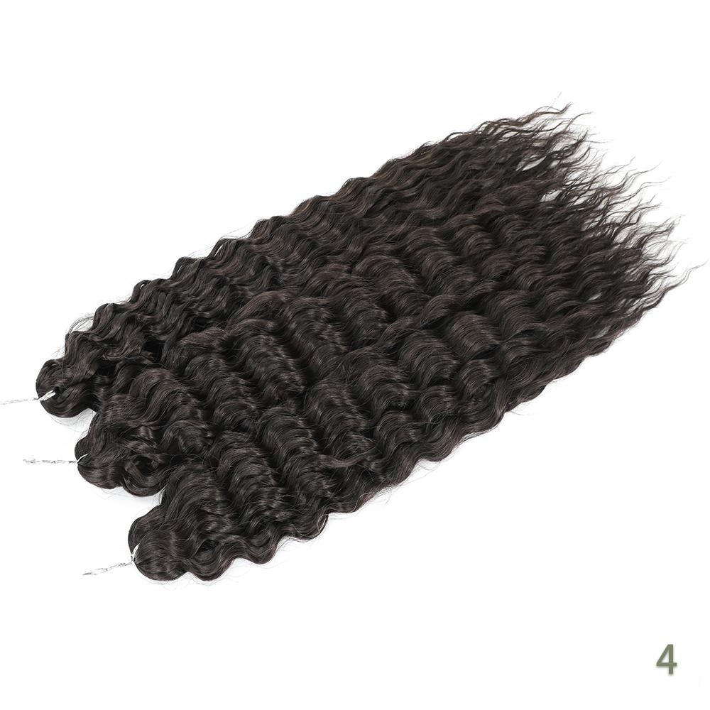 For Twist Crochet Synthetic High-Temp Machine Double Weft 22 Inches 300g 3Pcs/Lot#1B #4 BUG2 Water Wave Extensions Braid