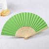 White Paper Hand Fan DIY Blank Folding Fan Vintage Chinese Style Solid Color Dance Wedding Party Bamboo Folding Fans Crafts Art