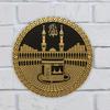 Исламское Металлическое Настенное Искусство Мечеть Алюминиевая Табличка Черный Золотой Дизайн Масджид Аль-Акса Современный Декор Дома