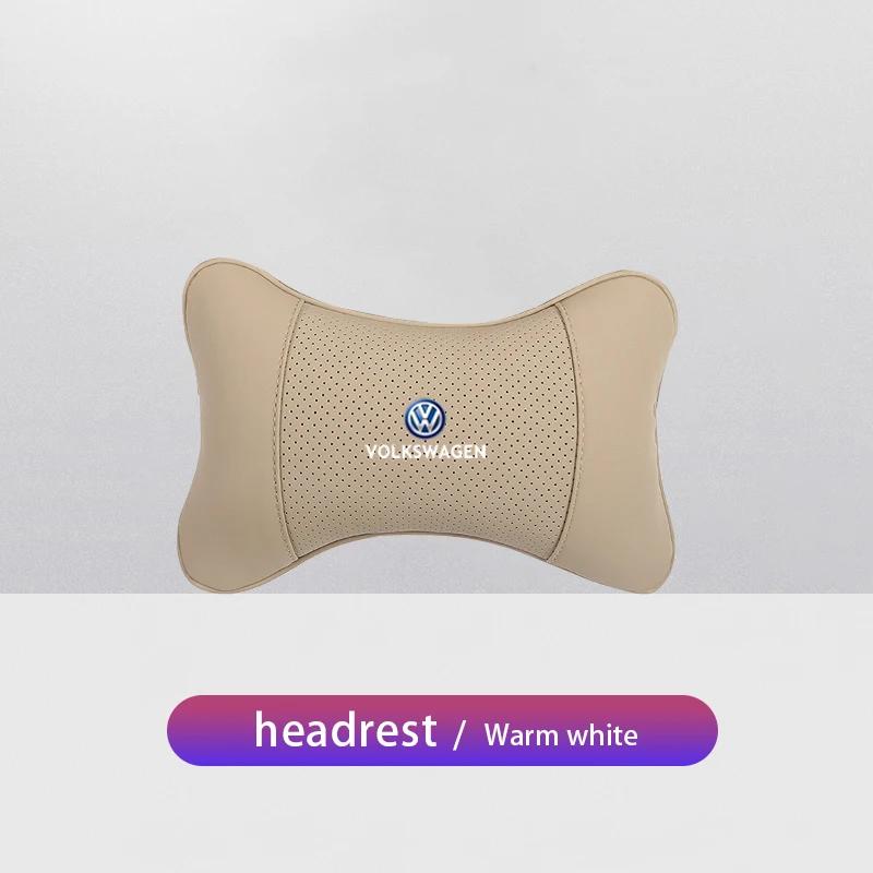 VW GTI GOLF 2026 Hot For VW VOLKSWAGEN 1Pcs Car Seat Headrest Auto Logo Neck Pillow For Volkswagen Lavida R-Line Polo Magotan GT