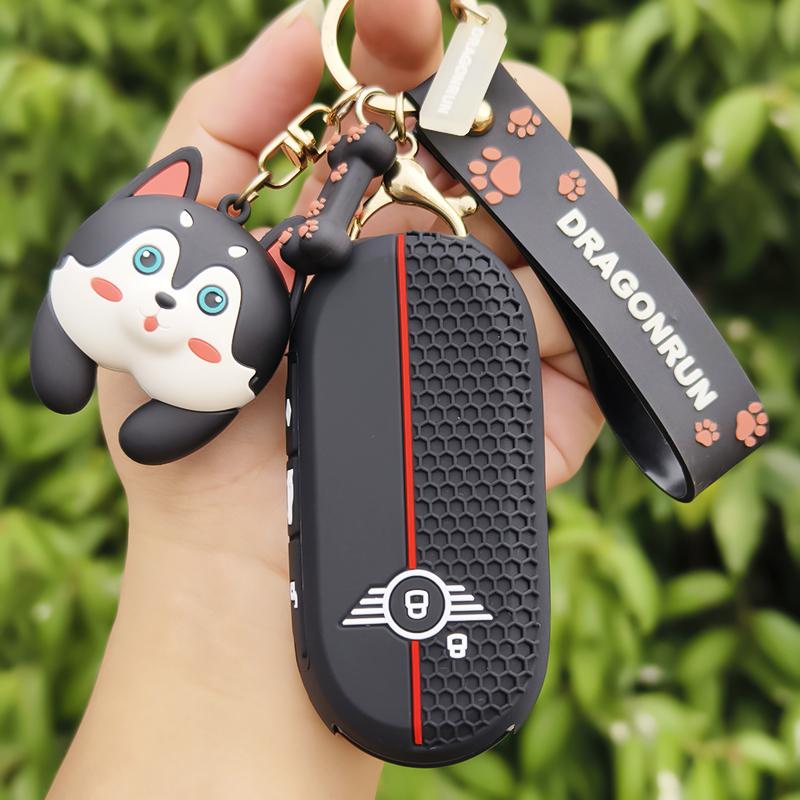 Силиконовый чехол-брелок Cocolockey для 2023-25+ BMW MINI F65 F66 F67 U25 с 4 кнопками, бесключевой пульт для автомобиля, мягкая накладка сбоку