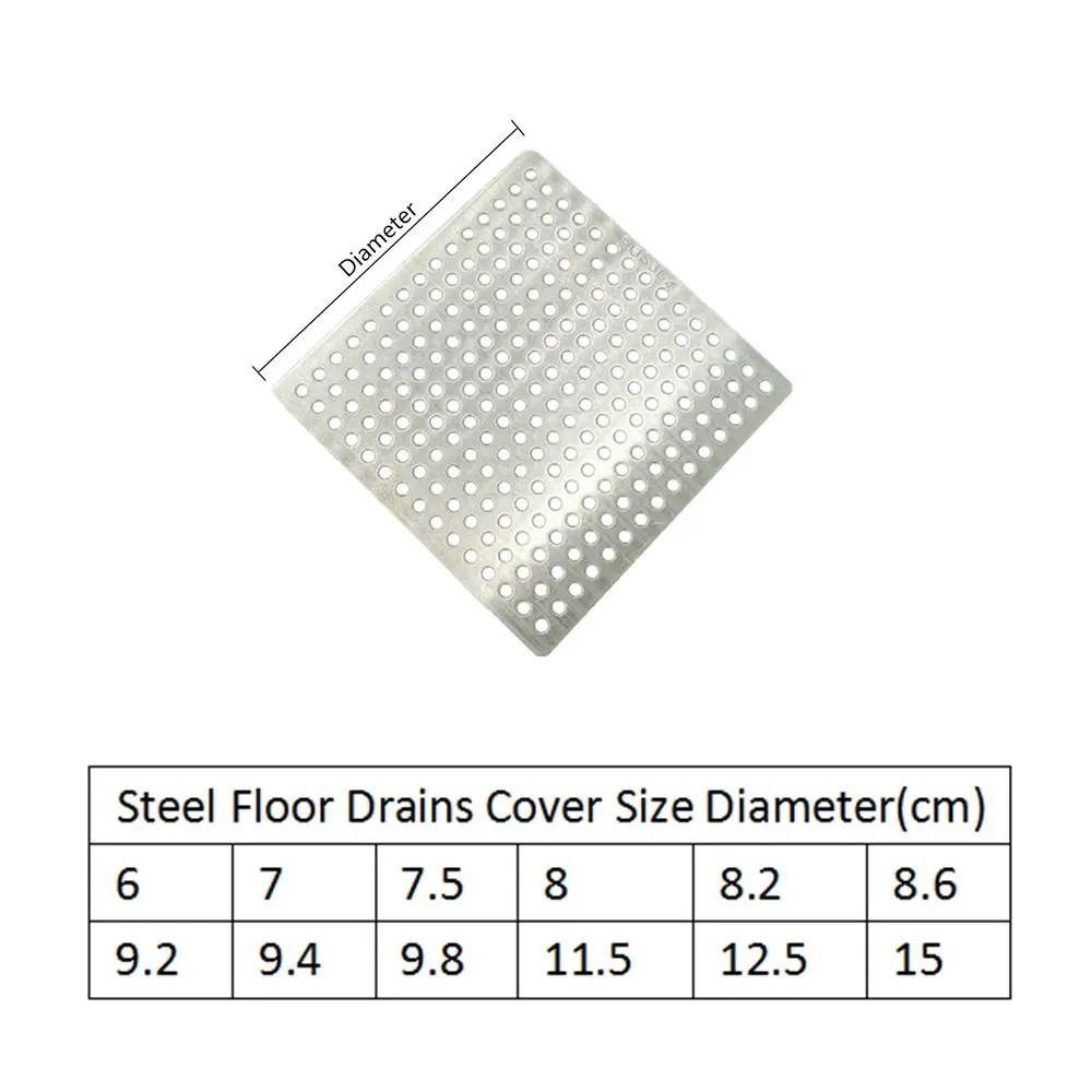 Stainless Steel Drainage Net Cover Square Sink Strainer Drain Filter Toilet