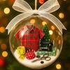 Юшэн Рождественский шар украшение шитье снежный ком орнамент ретро швейная машинка лента прозрачный шар рождественский подвесной декор