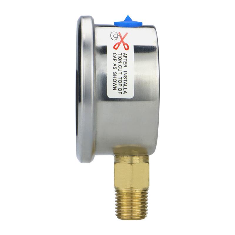 MAIRUIKESI 50mm(2") Pressure Gauge Glycerin filling 0...1...400bar/psi brass Threaded Connection Water Gas Fuel Manometers