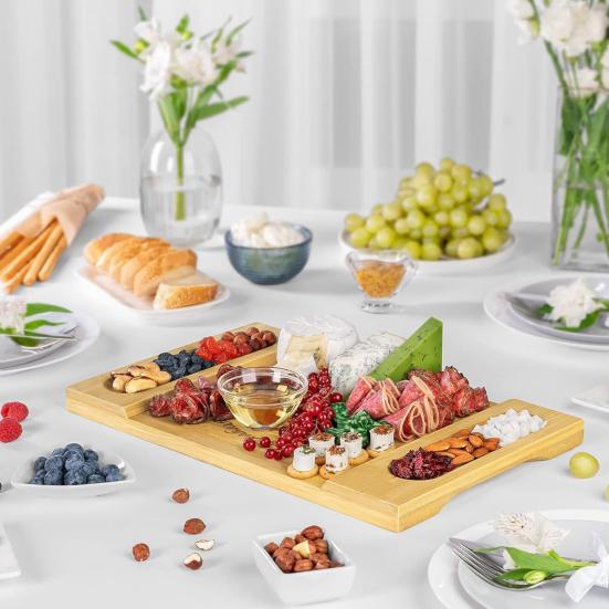 Разделочная доска, бамбуковая доска для мясных деликатесов, дизайнерская доска для сыра, поднос для сервировки еды для домашней кухни
