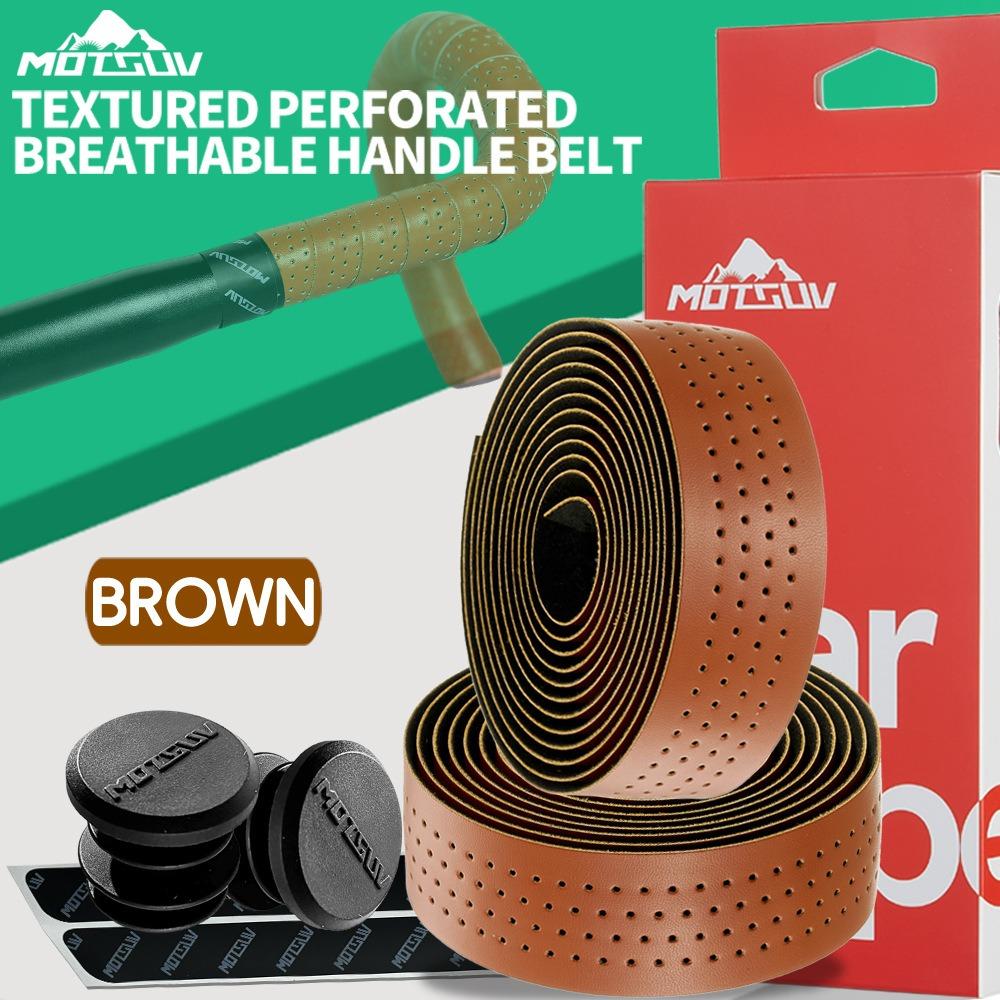 Противоскользящие ремешки для руля велосипеда, дышащие, с 2 заглушками, прочные обмоточные ремешки для руля