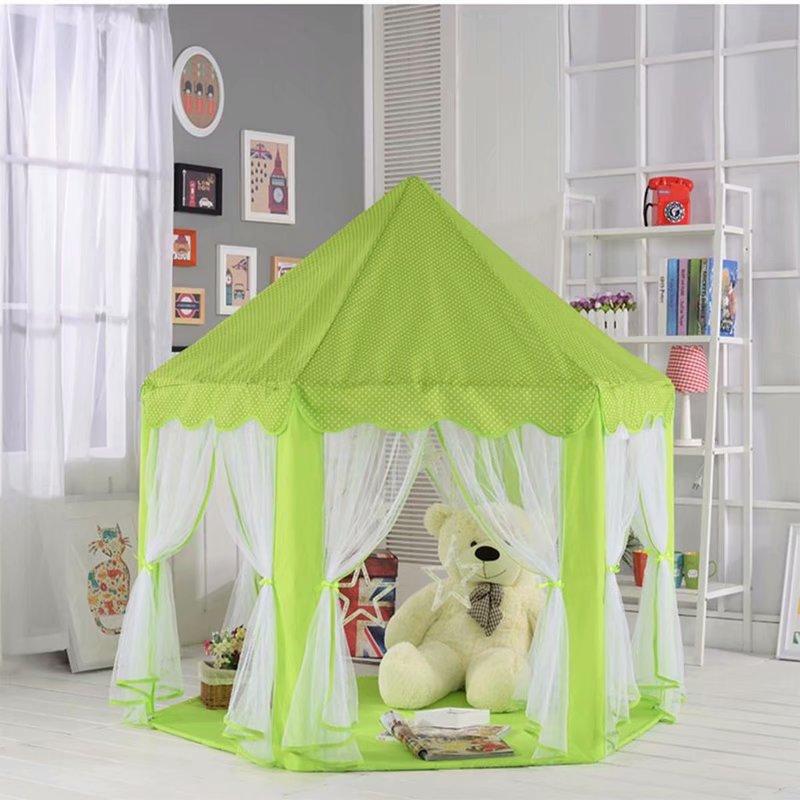 Large Princess Castle Children Indoor Play Tent Portable Tulle Garden Folding Play Tent Playhouse