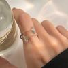 Fish Tail Ring, Female Index Finger Ring, Light Luxury Tail Ring, Niche Design Sense, Inlaid Zircon Mermaid Open Ring, Summer
