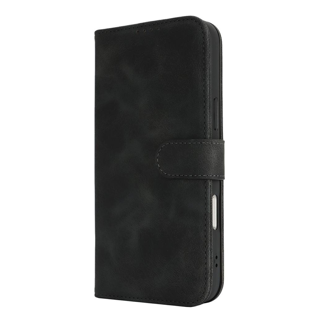 Для iPhone 16 Чехол-кошелек Двойной сложенный край Кожа на ощупь ПУ кожа Чехол-книжка для телефона