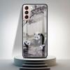 Чехол из закаленного стекла для Samsung Galaxy S21 Ultra S20 FE S10 Plus Note 20 10 Lite S9 S8 9 S10e, чехол для телефона с милым мультяшным пандой Sac