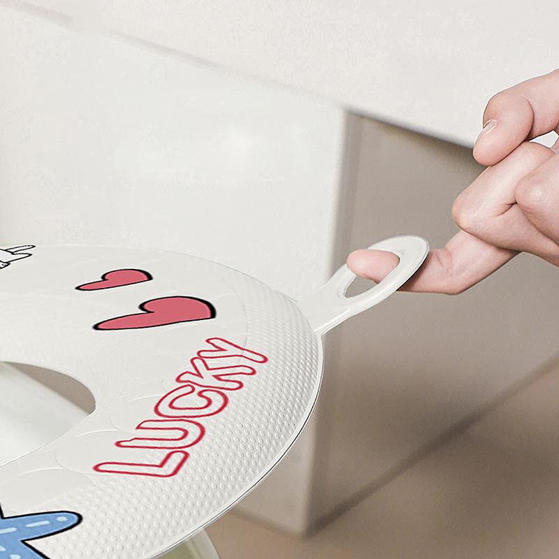 Чехол для унитаза с милым принтом и утолщенным сиденьем для унитаза из ЭВА, мягкий и прочный, с рисунком из мультфильма, для ванной комнаты, для туалета