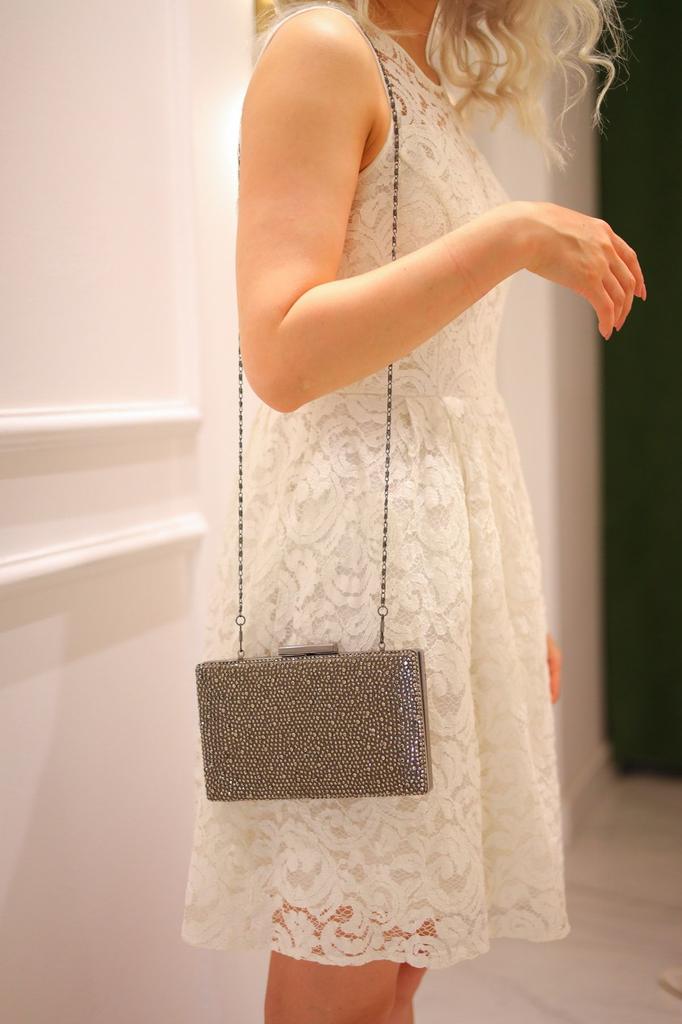 Women's Stylish and Useful Evening Dress Bag Square Case Saworoski Stone Evening Dress Bag 222