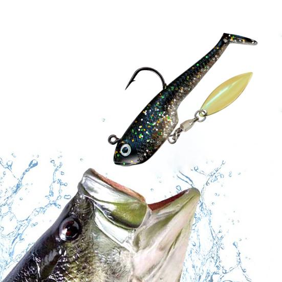 6 шт. Мягкие рыболовные приманки Искусственные приманки с острым крючком Реалистичный вид Яркий цвет Т-образный хвост Поддельные приманки Свимбейт Рыболовные снасти