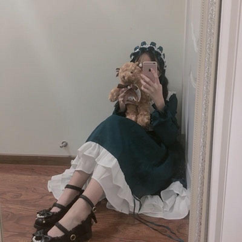 Платье Лолиты Повседневное милое платье с длинными рукавами