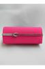 Women's Stylish and Useful Evening Dress Bag Fuchsia Matte Satin Double Color Knot Stone Evening Bag