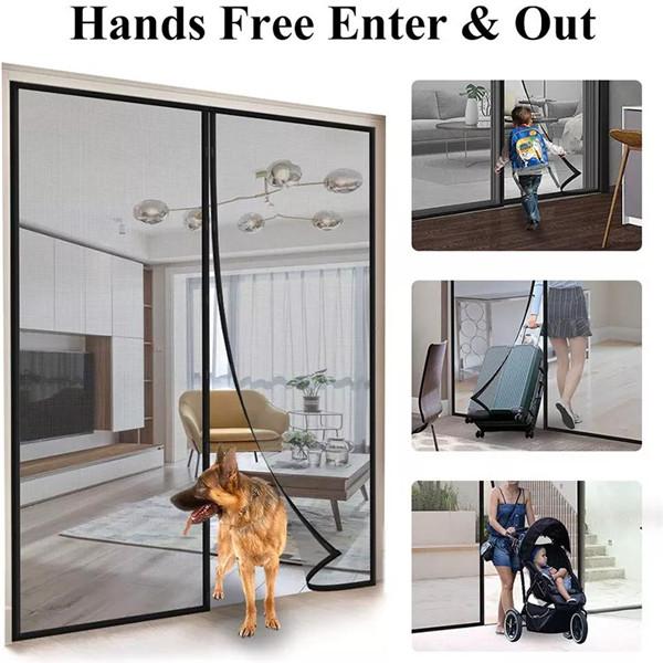 2024 противомоскитная дверная занавеска, магнитная мягкая пряжа, экран, оконная дверь, спальня, самовсасывающая дверная сетка, экран на липучке, дверная сетка, экран