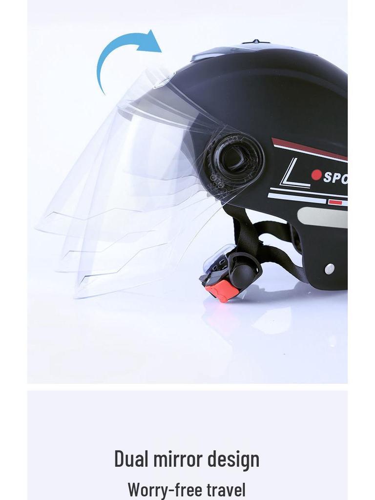 Электрический мотоциклетный шлем с двойным визором, всесезонный универсальный, сертифицированный класс А для мужчин и женщин.