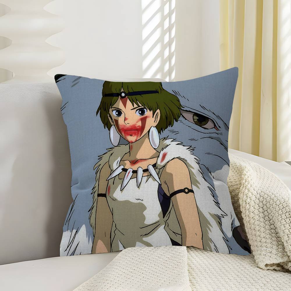 Anime PPrincess MMononoke Pillow Cushion Cover Pillowcase Living Room Sofa Home Decor Customized