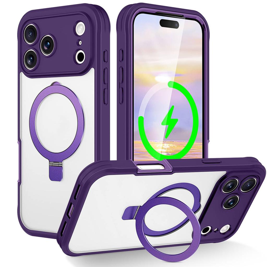 Для iPhone 17 Pro Max Чехол Air Full Body Ударопрочный с невидимой подставкой [Совместим с магнитным креплением] Встроенная защита экрана