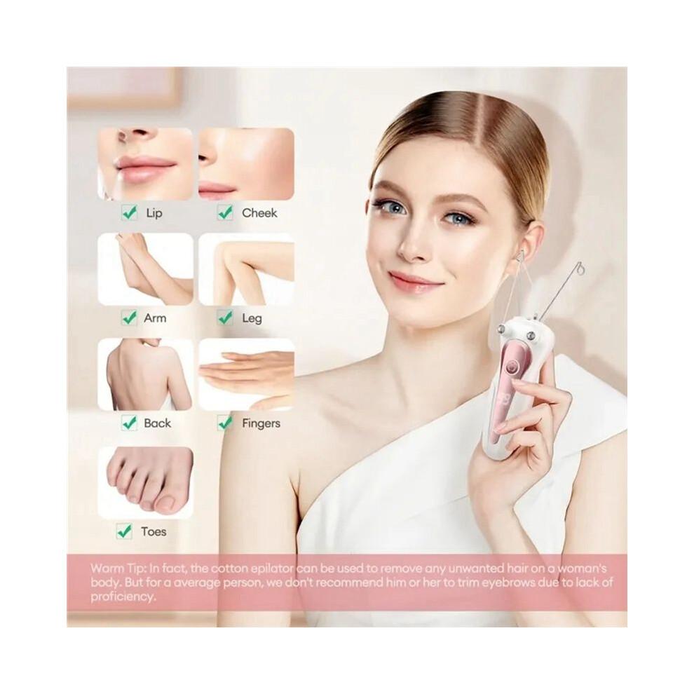 Electric Body Hair Remover, Cotton Thread, Razor for Legs and Arms, Feminine Beauty, Neck Hair Remover, LCD Screen less