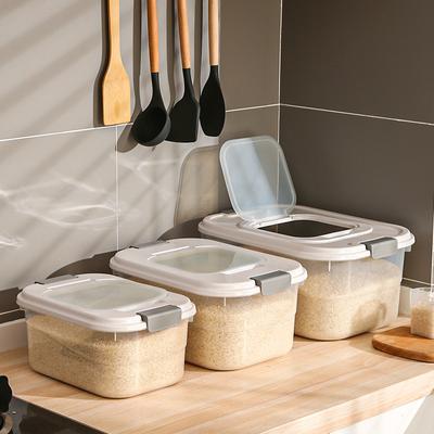 Пластиковое ведро для риса 2,5/3,5/5,5 кг, банки для круп, ящик для хранения зерна, контейнер для еды, органайзер для специй, кухонные принадлежности