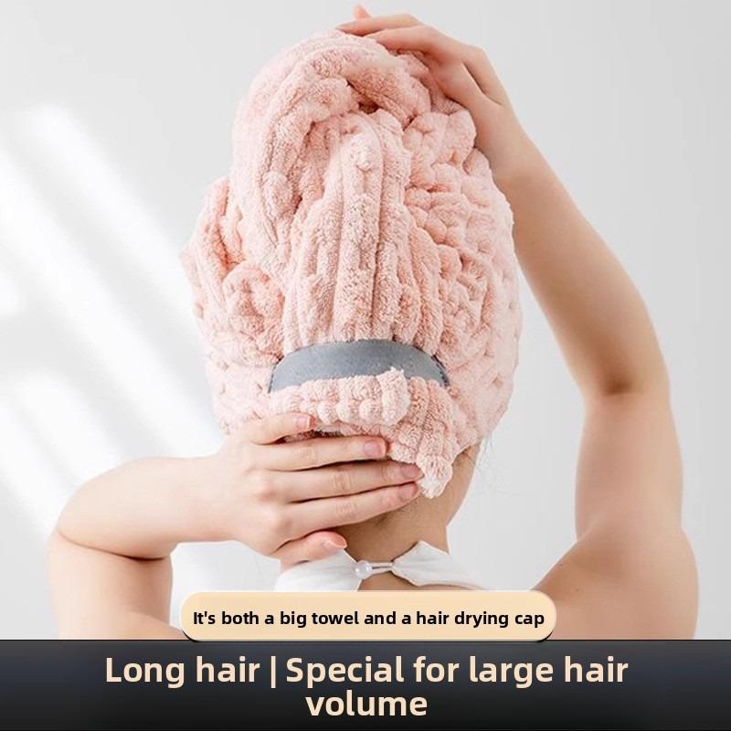 Шапочка для сушки волос после купания с водонепроницаемой функцией. Супер Быстрое Высыхание. Толстый и большого размера. Из кораллового флиса. Милый дизайн.