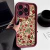 Чехол для телефона Винный Красный Цветочный Узор Для iPhone 17 16 15 14 13 12 11 Pro Max XS XR X 7 8 Plus 16E 17 Air 13 Mini ТПУ Покрытие