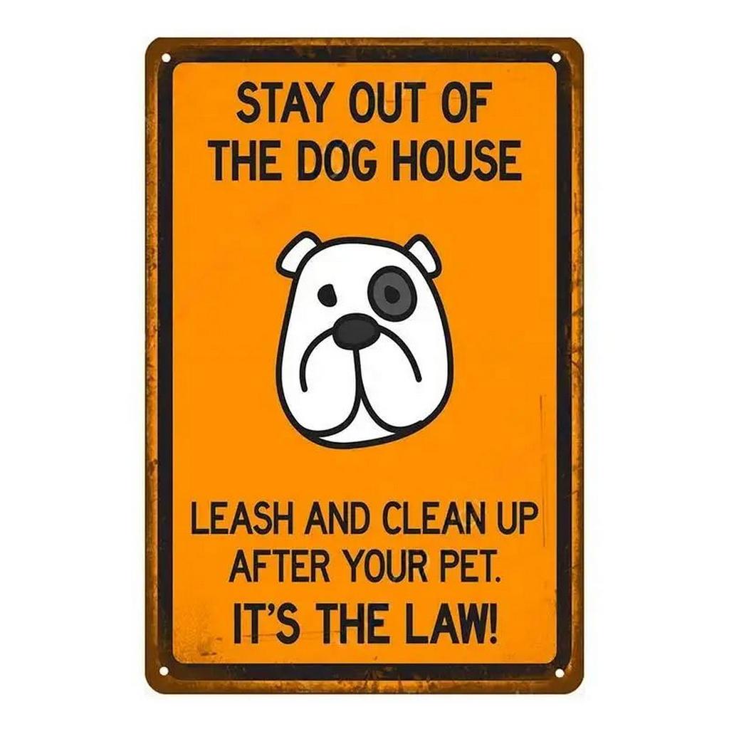 Decor Warning Vintage Metal Tin Signs Beware Dog Kisses Funny Poster Decor for Cafe Garage Bar Pub Club Man Cave Wall Decoration