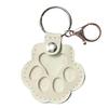 Pet Fur Storage Keychain Dog Cat Hair Memorial Keychain Faux Leather Paw Print Keepsake with Transparent Hair Storage Heartfelt Gift
