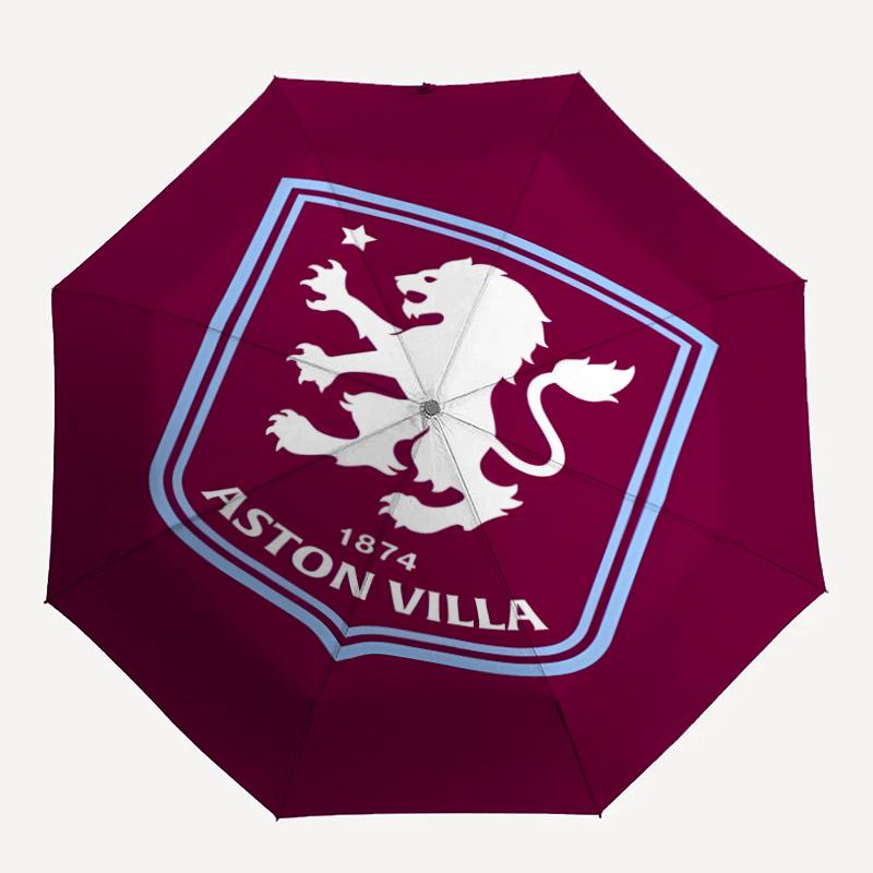 1pc Aston Villa Umbrella, Sun Protection, And UV Shielding. It Has Eight Sturdy Ribs for Outdoor Use And Perfect As a Holiday Gift