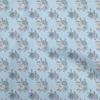 Cotton Flex Light Blue Fabric Floral Fabric For Sewing Printed Craft Fabric By The Yard 40 Inch