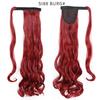 XINRAN Long Ponytail Synthetic Hairpiece Wrap On Clip Hair Extensions Ombre Brown Ponytail  Blonde Hair