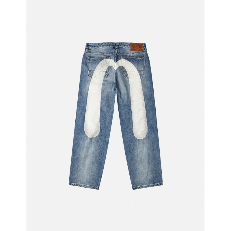 Womens High-Waisted Printed Straight-Leg Jeans Loose Fit Denim Pants Slim Tapered Leg