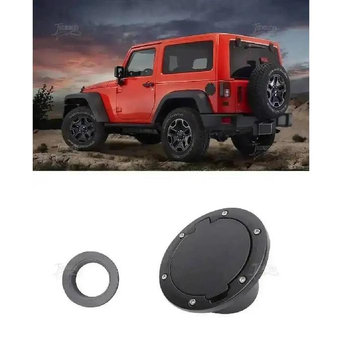 JIDIXIAN Car Gas Fuel Tank Cap Cover With Rubber Gasket Ring for Jeep Wrangler JK 2007-2017 Exterior Car Accessories Styling