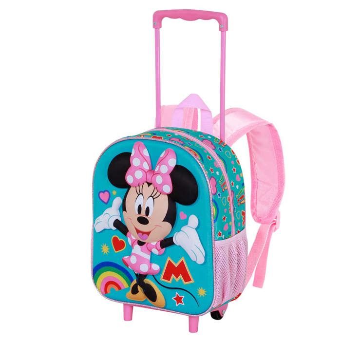 Sac à dos 3D à Roulettes Petit - Disney Minnie Mouse Greet - Turquoise - Taille Unique