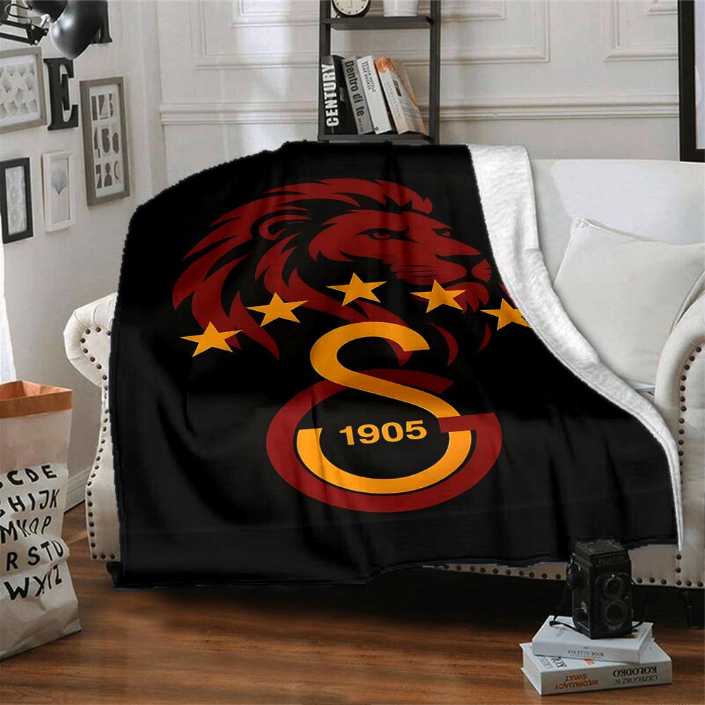 Aslanlar Galatasaray Blanket Ultra-Soft Suitable for Seaside Bed Chair Four Seasons Multipurpose Digital Print
