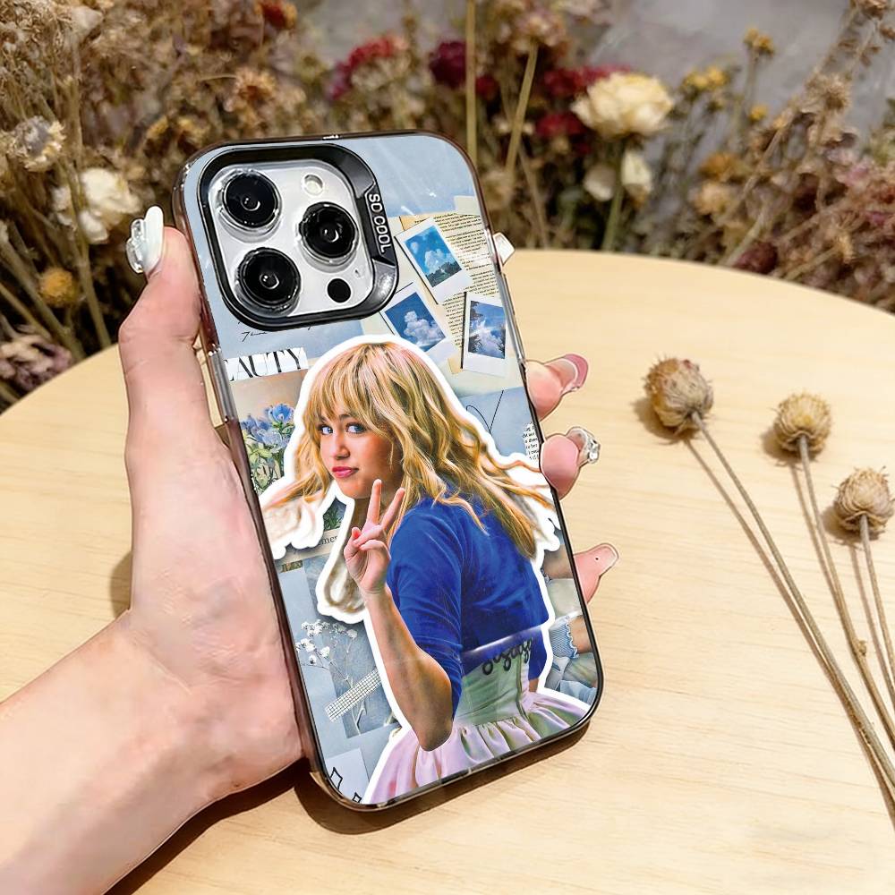 H-Hannah M-Montana Phone Case For iPhone 17,16,15,14,13,12,11 Plus,Pro Max,XS,Colored Silver Plated Inside Cover